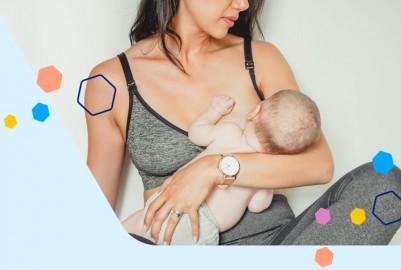 Mamá con bebé amamantando