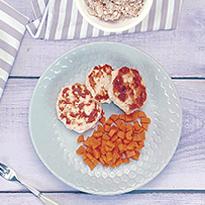 Tortilla de pollo con zanahoria